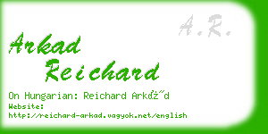 arkad reichard business card